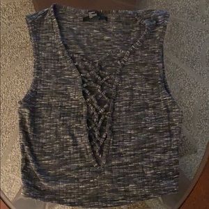 Forever 21 Cross Front Crop Top